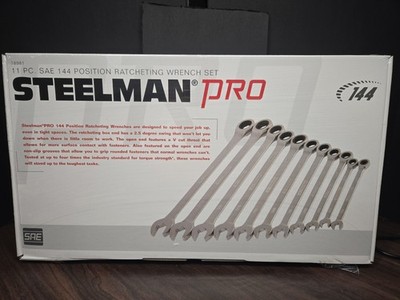 STEELMAN PRO 78981 11-Piece Standard 144-Position Ratcheting Wrench Set