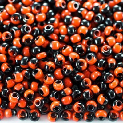 6/0 93750 Preciosa Tschechische kleine Glasperlen Rocailles 4,1 mm. Schwarz O...
