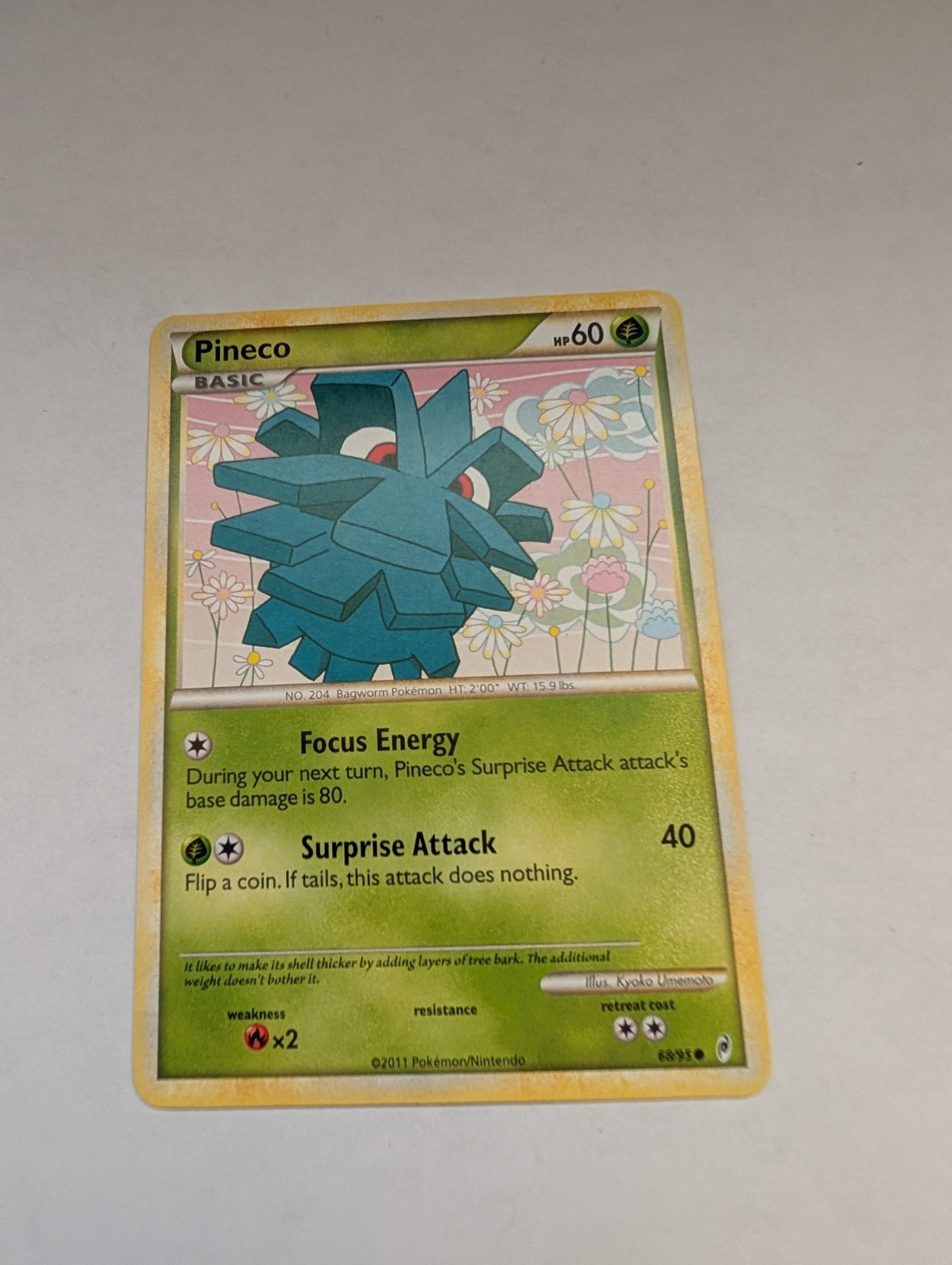Pineco 68/95 Call of Legends Common Pokemon Card NM