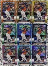 Yordan Alvarez 2023 Bowman Chrome Mega Box 9-Parallel Mojo LOT!! Orange + More!