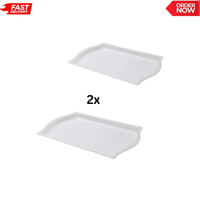 IKEA SMULA Tray Set 2 Pack Clear Large Serving Tray 52x35cm Food Drinks Plastic - Image 1 of 4