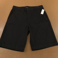 Old Navy Boys Size 16 Black Twill Knee Length Uniform Shorts NWT