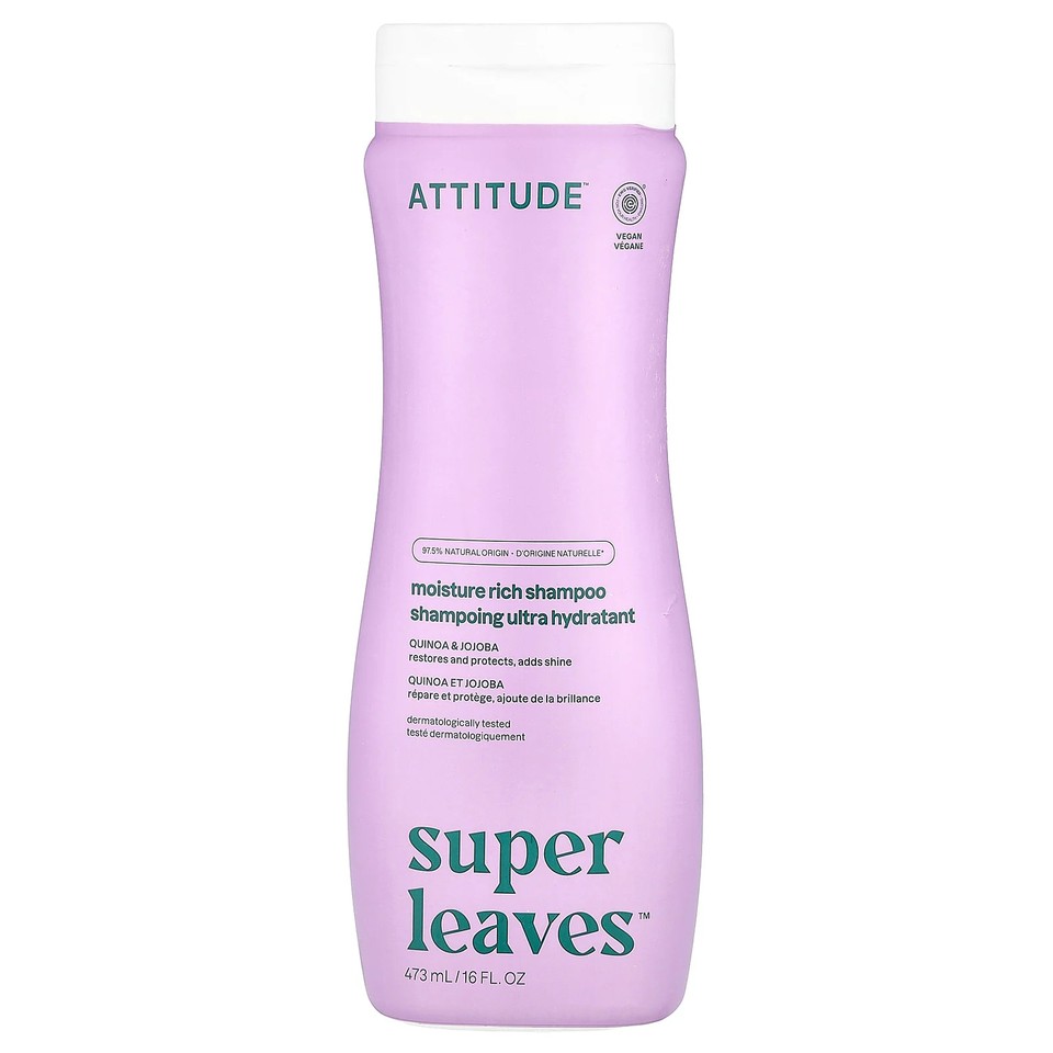 Super Leaves™, Moisture Rich Shampoo, Quinoa & Jojoba, 16 fl oz (473 ml)