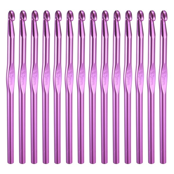 HäKelnadelset, 14 StüCk, 6,5 Mm, Aluminium, Lila, Ergonomische HäKelnadeln-image