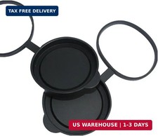 Universal 10x42 Binocular Lens Covers Rubber Objective Eyepiece Caps Rain Guard