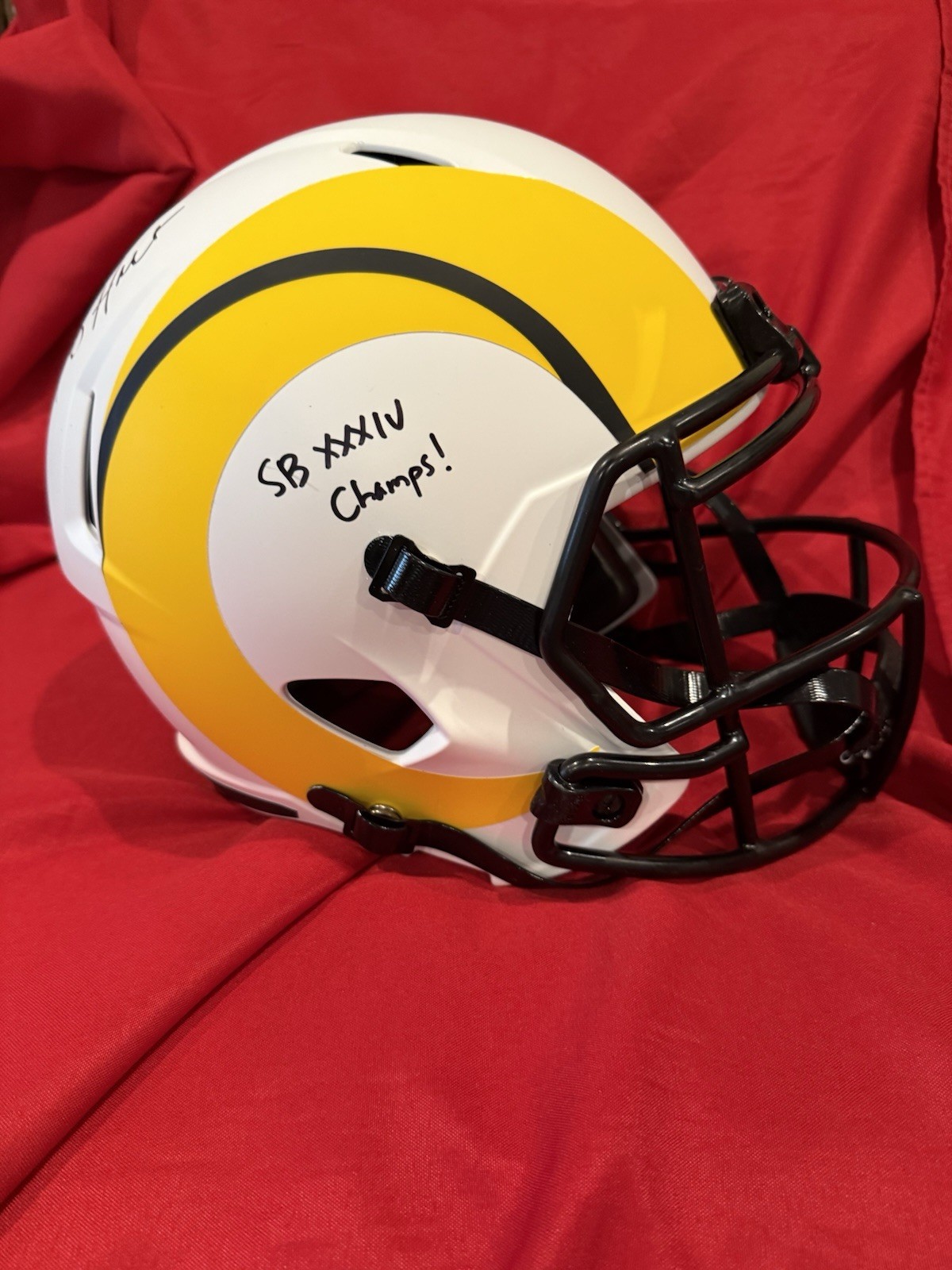 Los Angeles Rams Torry Holt Signed Auto InscribedF/S Replica Helmet  Beckett COA