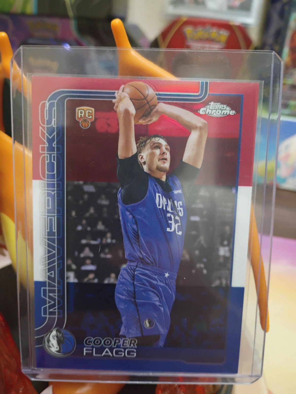 Cooper Flagg 2025-26 Topps Chrome Rookie Red White Blue Refractor SP #251 RC