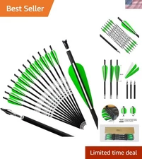 Precision  Crossbow Bolts 20 Inch Pack of 12 - Optimal Shooting Experience