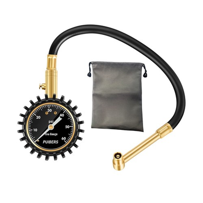 #ad Motorcycle Tire Pressure Gauge 60 PSI PUIBERS 2’’ dial Mechanical . $26.99