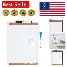 Contempo Wall-Mounted 11" x 14" Dry Erase Board with Markers Mini Eraser Set