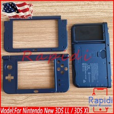 Top Bottom Middle Frame Housing Shell Case Battery Cover Blue For New 3DS XL LL