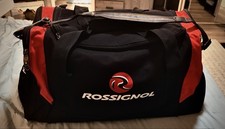 ROSSIGNAL Ski Gear Duffle Bag Black Red Oversized Double Handles Crossbody