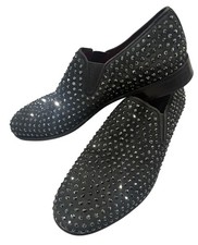 Dolce & Gabbana Crystal Studded Loafers in Black