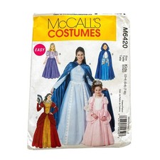 McCall  s Costumes Pattern M6420 Kids 3-8 Princess Maiden Historic Queen Uncut