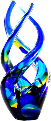 Blown Cobalt Blue Art Glass Sculpture | Glass Figurine Decor for Home, Office &