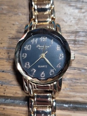Gruen Precision Womens Watch 24mm Black Dial Two Tone GP532L Tested 5.5''