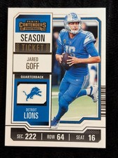 2023 Panini Contenders Jared Goff Season Ticket Card Detroit Lions