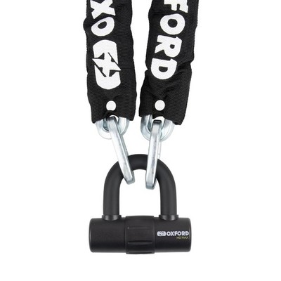 Oxford HD Motorrad Motorbike Kette & Schloss schwarz 3,0 m