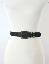 Express Compagnie Internationale Womens Belt XS Black Genuine Suede 90s VTG-Read