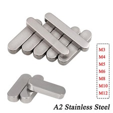 Parallel Key Round End Drive Shaft Type A DIN 6885 Feather Key 3-12mm Stainless