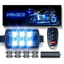 Nineo LED NINEO 8 pcs Motorcycle RGB LED Strip Lights , Multi-Color Neon w/Smart Remote