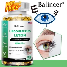 Lutein + Zeaxanthin Capsules - Retinal Health - Relieve Fatigue - Clear Vision