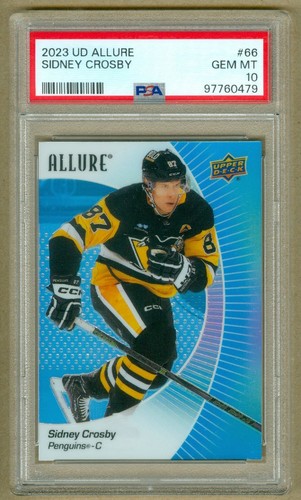 2023-24 Upper Deck UD Allure Hockey SIDNEY CROSBY #66 PSA 10 GEM MT POP 6