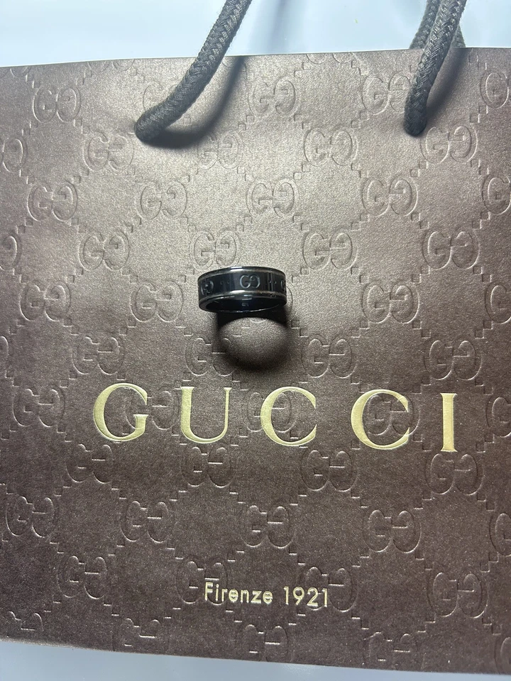 GUCCI Icon Band CERÁMICA Y ANILLO Oro Blanco K18 10 EE. UU. 20 JP Foto 2 de 4