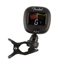 Fender FCT-2 Digital Clip-On Guitar Tuner w/ LCD Display, Black