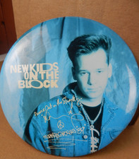 Vintage New Kids on the Block NKOTB 6" Inch Button Pin Large Donnie Wahlberg