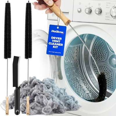 Holikme 3 Pcs Dryer Vent Cleaner Kit, 304 Stainless Steel Replacement Lint Brush