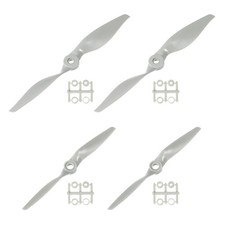 4 RC Propellers 2 Blades for Drones 8x6\" 5x5\" Grey with Adapter Rings