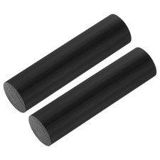 ABS Plastic Rod Round 25 mm x 100 mm Black for Model Material 2 Pcs