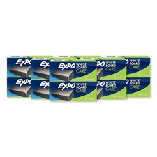 EXPO Soft Pile Dry Block Eraser, 5-1/8 x 1-1/2 1 Count Pack of 12 , Charcoal