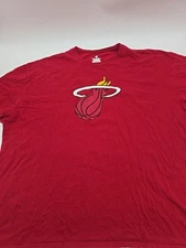 Fanatics Miami Heat T-Shirt Men 4XL Graphic Print Logo Red..#36175