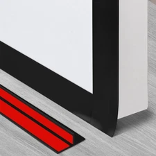 T-Shaped Silicone Seal Strip for Door & Windows Gaps, 1.38"W x 20Ft, Black 