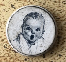 1960  s Gerber Baby Jar Food Glass Metal Bottle Cap