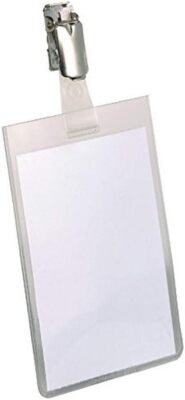 DURABLE Namensschild oben geschlossen mit Clip 60 x 90 mm 25 Schilder
