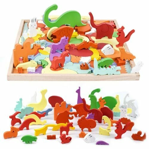 Animaux anciens en bois