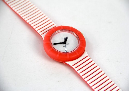 Wristwatch Hip Hop Hero Silicon White and Orange Stripes Orologio da Polso - Foto 8 di 12