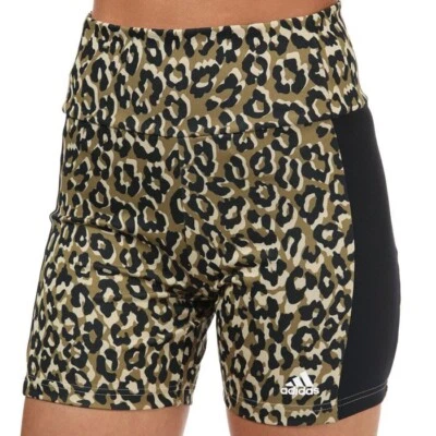 adidas Short Collant AEROREADY Imprimé Léopard, Taille Slim, BNWT - Photo 1/4