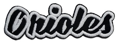 Orioles Text  Embroidered Applique Iron On Patch Various Sizes Customize