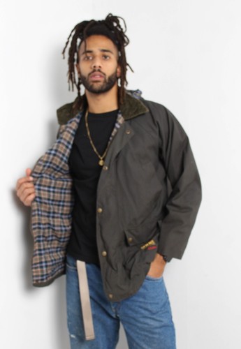 Vintage Cerveza Pacifico Clara Promo Wax Jacket - Green - Size Large L (W1X1) - Picture 2 of 5