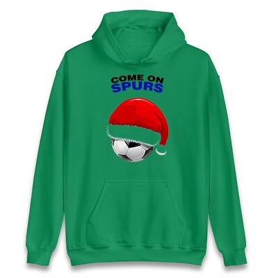 Come On Spurs Fußball Weihnachten Hoodie, Fun Festive Football Team Christmas Hood