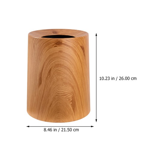 Home Trash Holder Kitchen Rubbish Container Wooden Garbage Bin Wood Garbage Can - 第 7/12 張圖片