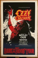 OZZY OSBOURNE Motley Crue Bark at the Moon Tour Print  Art Poster 2nd Edition