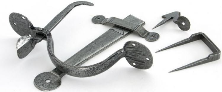 Blacksmith Pewter Patina Bean Thumb Latch - Image 2