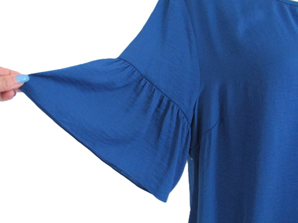 Cabi Rhyme Royal Blue Blouse Style 5526 Bell Sleeve Size XL eBay