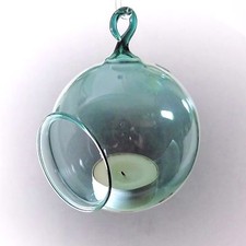 Glaskugel Teelicht zum Hängen Teelichthalter Windlicht Weihnachtskugel Lauscha