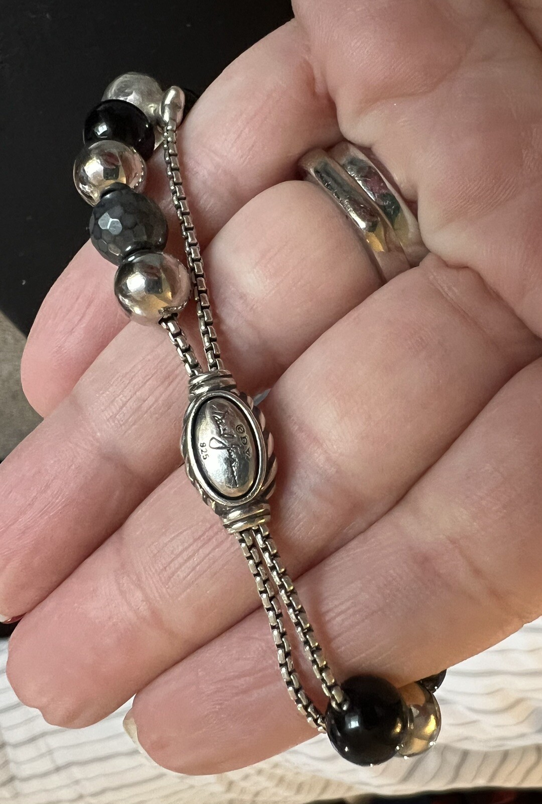 David Yurman Bracelet Elements 925 Bead Black Ony… - image 2